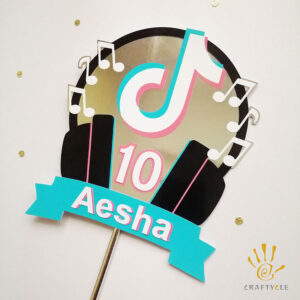 Cake Topper Tiktok Theme Personalised Birthday Cake Topper