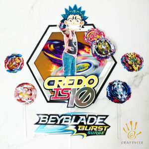Cake Topper Beyblade Anime Personalized Birthday Party