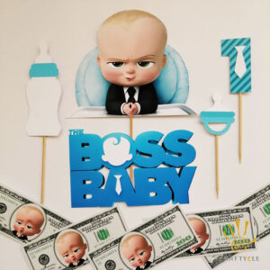 Cake Topper Boss Baby Money Cartoon Character Theme