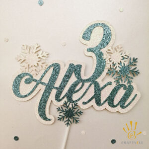 Cake Topper 3 Third Disney Frozen Theme Personalized Birthday Party Decoration