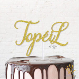 TopeiL Female Birthday Topper Caketopper Cake Hbd Gold Glitters Beautiful
