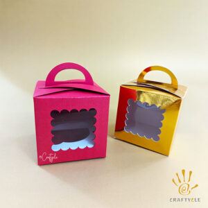 Handle Cupcake Boxes 12pcs